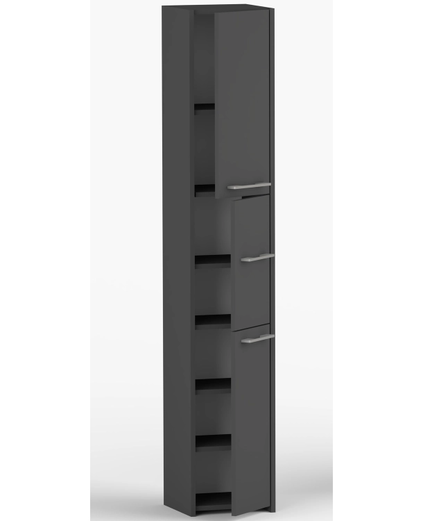 Słupek LUNA 30 cm 3D czarny / antracyt